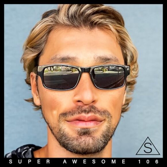 Rectangular Plastic Frame Sunglasses with UV400 Polycarbonate Lenses main image 6